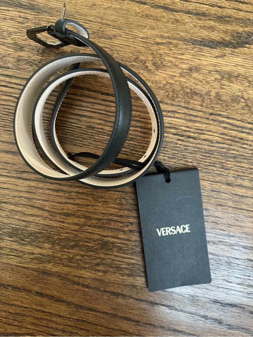 Versace designer leather